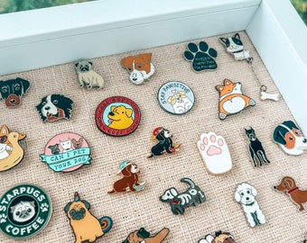 Dog pins, enamel pin, dog and cat pin for backpacks and clothing, brooch for dog lover, brooches for animal lovers, dog mom gift