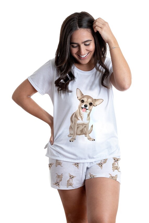 Chihuahua Pajama Set With Shorts for Women Chihuahua Lover Gift Chihuahua Dog Jammies for Mom Funny Gift for Wife Animal Lover Present Etsy Canada