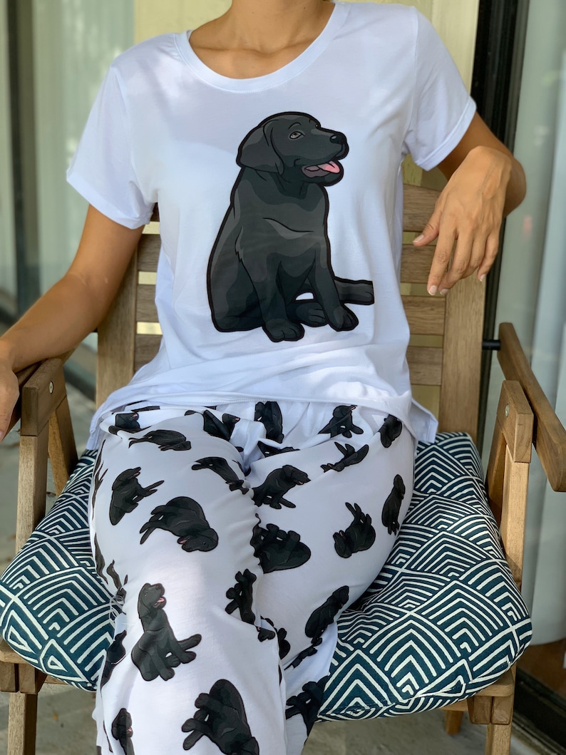 yellow lab flannel pajamas