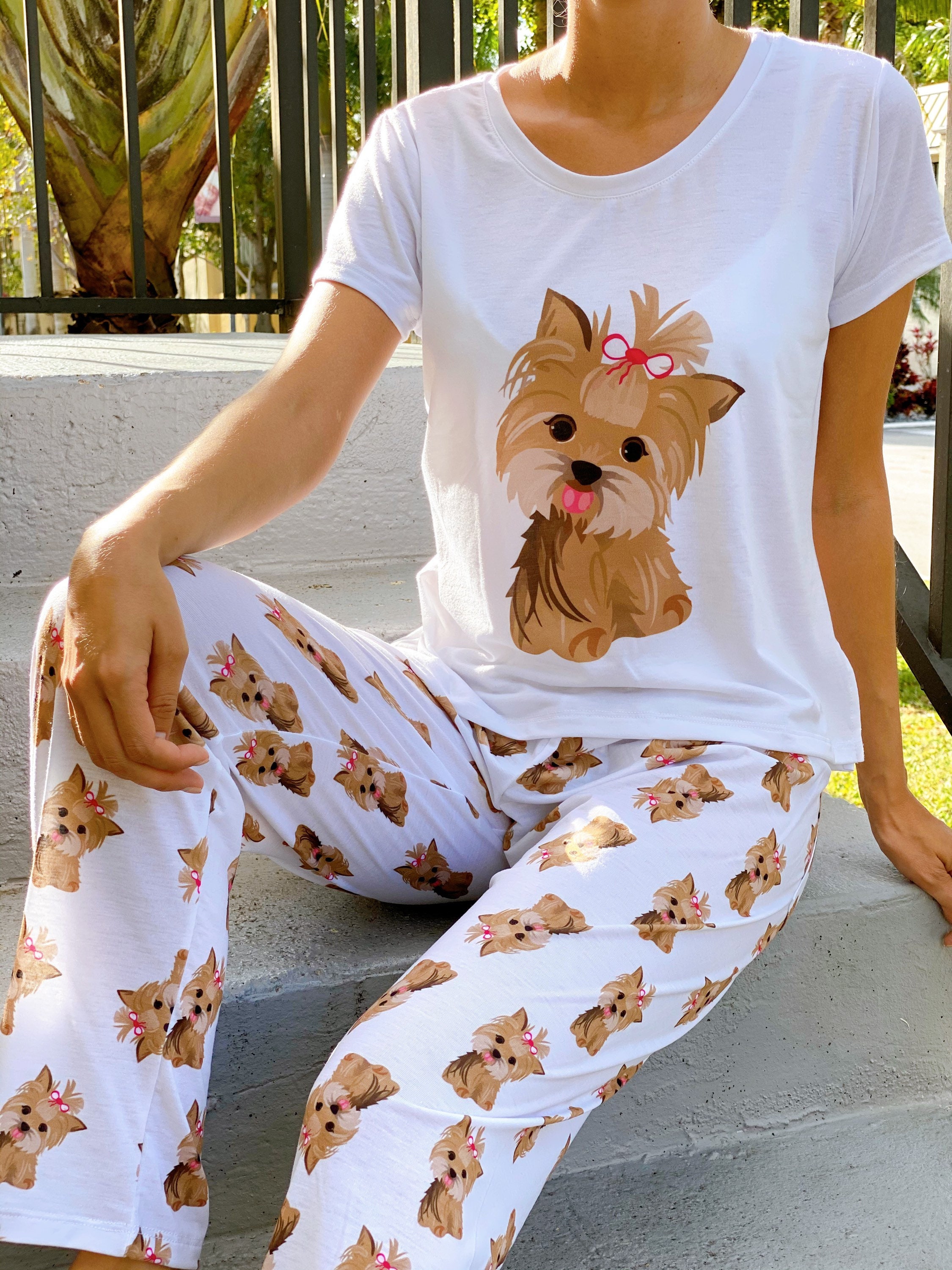 Dog Yorkshire Terrier Pajama Set With 