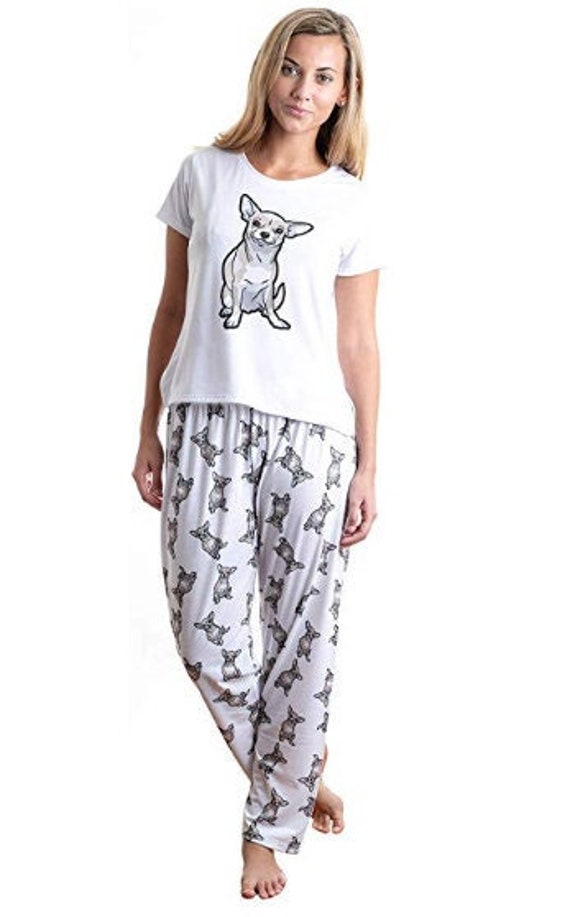 Chihuahua Pajama Set With Pants for Women , Chihuahua Lover