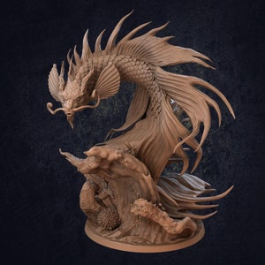 Koi Dragon | Dragon Trappers Lodge | Kaiju Invasion | RESIN | Fantasy | DnD | RPG | Tabletop | Gaming | Miniatures