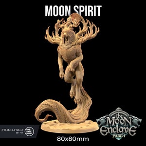 Moon Spirit | Dragon Trappers Lodge | Moon Enclave Pt I | RESIN | Fantasy | DnD | RPG | Tabletop | Gaming | Miniatures | Spirit Beasts