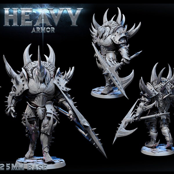 Axe Man | Mini Monster Mayhem | Heavy Armor Clan | RESIN | Fantasy | DnD | RPG | Tabletop | Gaming | Miniatures | Armored Model