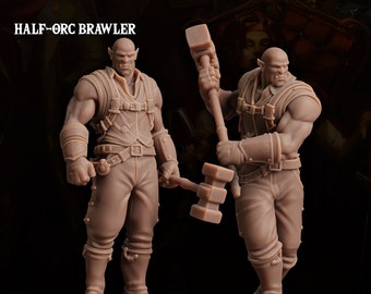 Half-Orc Brawler | Sordane Publishing | The Queen&#39;s Deceit | Fantasy | DnD | RPG | Tabletop | Gaming Miniature | Character Model
