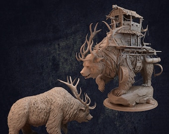 Ursalioth | Dragon Trappers Lodge | Northern Dragooose | RESIN | Fantasy | DnD | RPG | Tabletop | Gaming | Miniatures