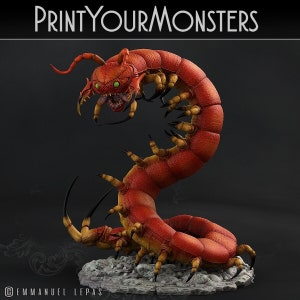 Giant Centipede | Print Your Monster | Insect Pack | Resin | Fantasy | DnD | RPG | Tabletop| Insect Creature | Bug Creature | Centipede