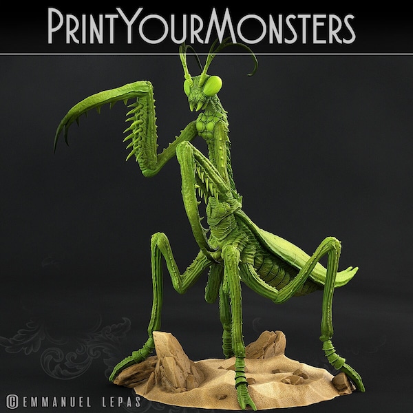 Giant Mantis | Print Your Monster | Insect Pack | Resin | Fantasy | DnD | RPG | Tabletop| Insect Creature | Bug Creature | Mantis