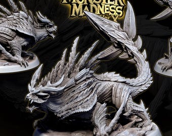Wyvern de la Malicia / Caos de Mini Monstruos / Locura de Monstruos / Fantasía / DnD / RPG / Juegos de Mesa / Miniaturas / Modelo de Monstruo