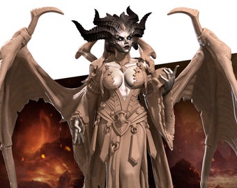 Daughter of Hatred | Bite the Bullet | RESIN | Fantasy | DnD | RPG | Tabletop | Gaming Miniatures | Large Creature | Demon | Demon Queen