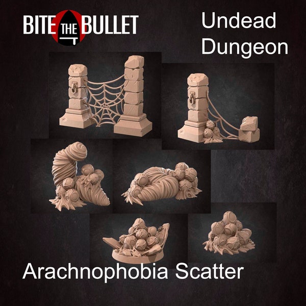 Arachnophobia Scatter | Bite the Bullet | Undead Dungeon | RESIN | Fantasy | DnD | RPG | Tabletop | Gaming Miniatures