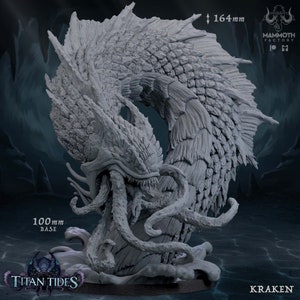 Storm Titan Kraken | Mammoth Factory | Titan Tides | Resin | Fantasy | DnD | RPG | Tabletop | Miniature | BBEG | Kraken