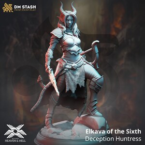 Elkava of the Sixth - Deception Huntress | DM Stash | Beyond Heaven & Hell | Resin | Fantasy| DnD| RPG| Tabletop| Miniature| Character Model