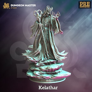 Kelathar The Lich | DM Stash | Denizens of Duskweave | Resin | Fantasy | DnD | RPG | Tabletop | Miniature | Character Model | Lich