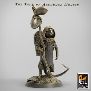 Mouse Stand Farmer | Rescale Miniature | Tale of Archduke Mousin | RESIN | Fantasy | DnD | RPG Tabletop | Gaming Miniature | Character Model