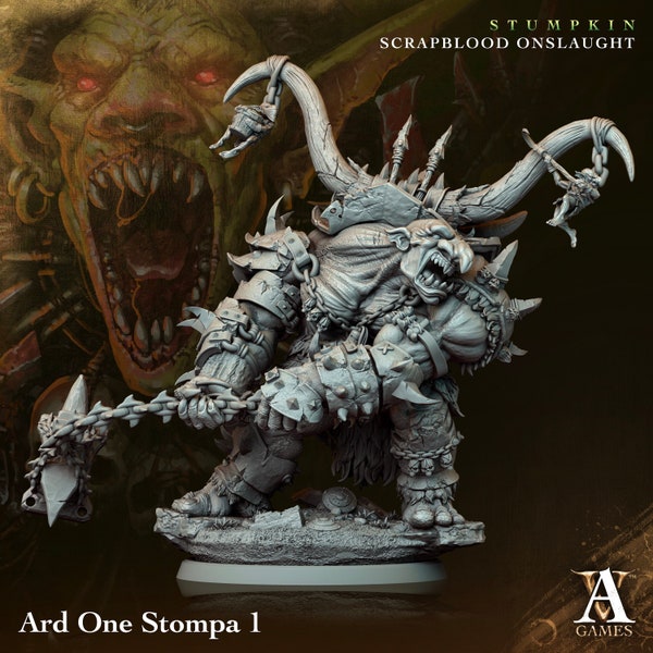 Ard One Stompas | Archvillain Games | Stumpkin - Scrapblood Onslaught | RESIN | Fantasy | Horror | DnD | RPG | Tabletop | BBEG