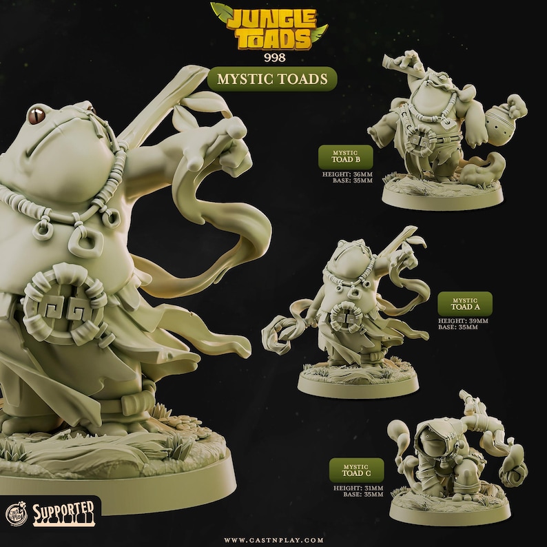 Mystic Toads | Cast N Play | Jungle Toads | Npcs | RESIN | Fantasy ...