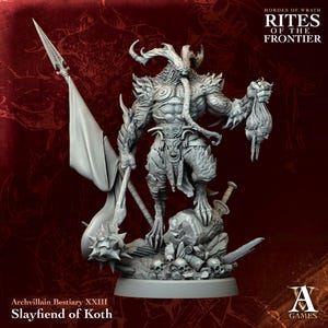 Slayfiend of Koth | Archvillain Games | Hordes of Wrath Rites of Frontiers | RESIN | Fantasy | DnD | RPG | Tabletop | Gaming Miniature