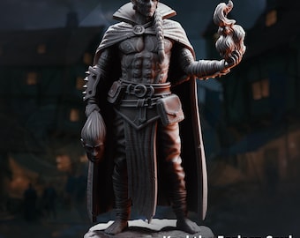 Kael el Alma Desolada - Brujo del Pacto Oscuro / Alijo del DM / El Fin Difícil / Fantasía / DnD / RPG / Juegos / Miniatura / Modelo de Personaje