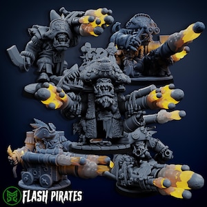 Flashy Pirates | Mekka Miniatures | Mech | Resin | Fantasy | Sci Fi | DnD | RPG | Tabletop | Miniature | 40K | Da Boyz | Ork