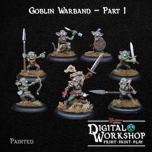 Goblin Warband | Warp Miniatures | Goblin Warband Part 1 | Fantasy | DnD | RPG | Tabletop | Gaming | Miniatures | Character Model