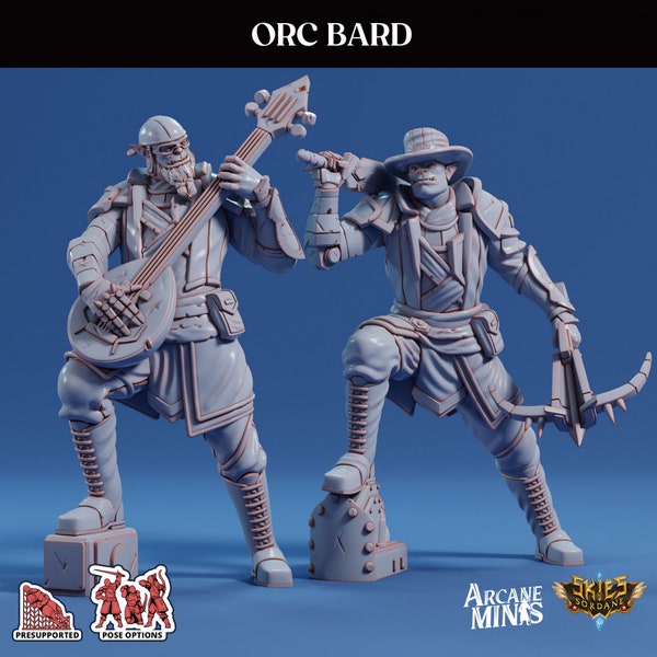 Orc Bards | Swindler's Luck II | Risky Racing | Resin | Fantasy | DnD | RPG | Tabletop | Miniature | Character Model | Orc Character