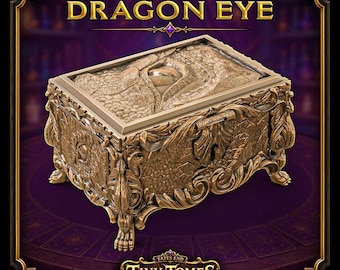 Bóveda Arcana Ojo de Dragón / Fates End / Fantasía / DnD / RPG / Juego de mesa / Regalo para jugadores / Soporte para cartas/dados