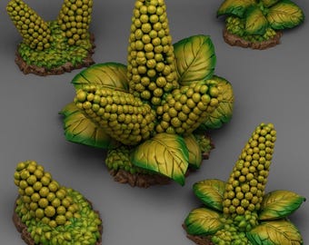 Strange Giant Corn Set of 5 | Print Your Monster | Fantasy | DnD | RPG | Tabletop | Terrain