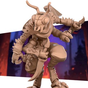 Thri-Kreen Assassin | Bite the Bullet | Heroes | RESIN | Fantasy | DnD | RPG | Tabletop | Gaming Miniatures | Character Model