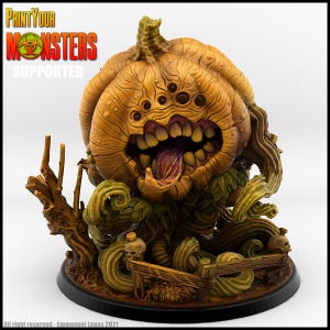 Giant Pumpkin | Print Your Monster | Pumpkins Attack | Resin | Fantasy| DnD| RPG| Tabletop| Miniature | Monster Model