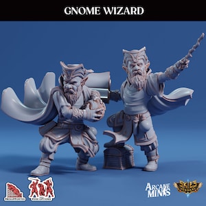 Gnome Wizard | Sordane Publishing | Swindler&#39;s Luck II | Resin | Fantasy | DnD | RPG | Tabletop | Miniature | Character Model | Gnome