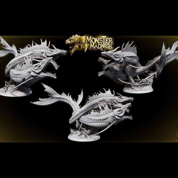 Hungering Barracuda Pose 3 | Mini Monster Mayhem | Monster Madness | Fantasy | DnD | RPG | Tabletop | Gaming | Miniatures