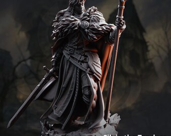 Silvia la Sin Lágrimas - Sacerdotisa de Guerra / DM Stash / El Fin Difícil / Fantasía / DnD / RPG / Juegos / Miniatura / Modelo de Personaje