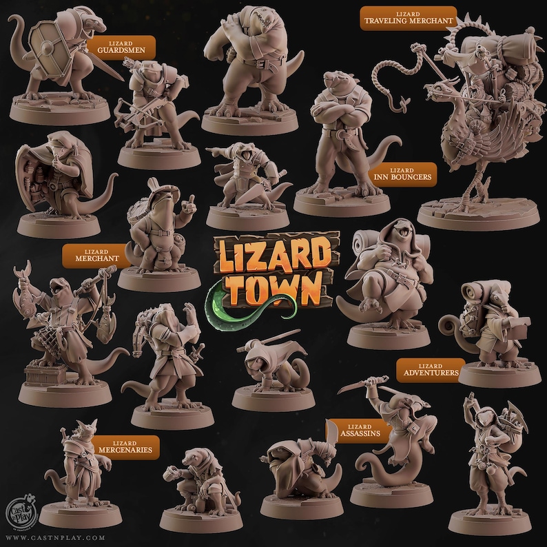 Lizard Assassin Lizard Assassins | Cast N Play | Lizard Town | Npcs | RESIN | Fantasy ...