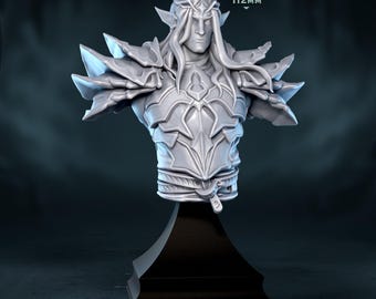 Avarri Dralfar Knight Bust | Mammoth Factory | The Tooth Fairy Collection | Fantasy | DnD | RPG | Tabletop | Miniature