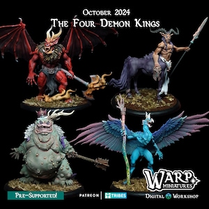 Demons of Change | Warp Miniatures | The Four Demon Kings | Fantasy | DnD | RPG | Tabletop | Gaming | Miniatures | BBEG | Demon | Boss Fight