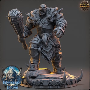 Boroth Skullcleaver | Daybreak Miniatures | The Frostbane Legion | RESIN | Fantasy | Horror | Wargaming | RPG | Gaming Miniature | Orcs