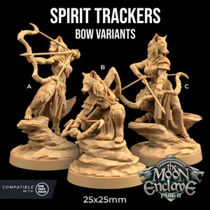 Spirit Trackers Bow  | Dragon Trappers Lodge | Moon Enclave Pt 2 | RESIN | Fantasy | DnD | RPG| Tabletop| Gaming | Miniature| Wolf Character