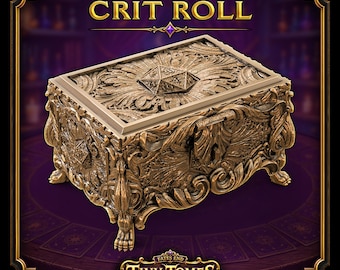 Crit Roll D20 Arcane Vault / Fates End / Fantasía / DnD / RPG / Juego de mesa / Regalo para jugadores / Soporte para tarjetas/dados