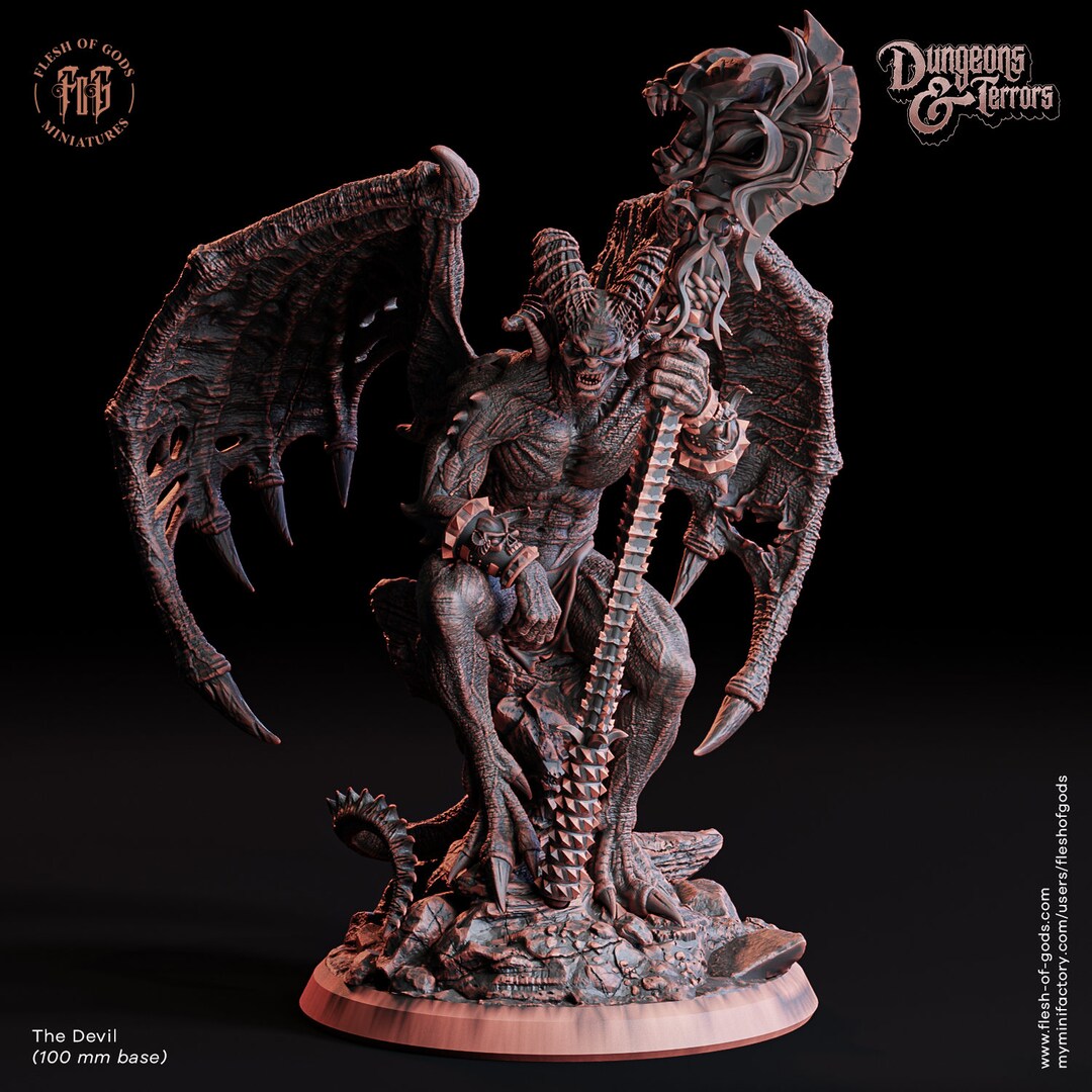 Devils Tabletop The Devil on Throne | Flesh of Gods | Dungeons & Terrors | RESIN ...