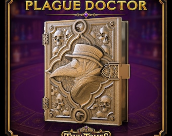 Minilibro del Doctor de la Peste / Fates End / Fantasía / DnD / RPG / Juegos de mesa / Regalo para jugadores / Soporte para cartas/dados