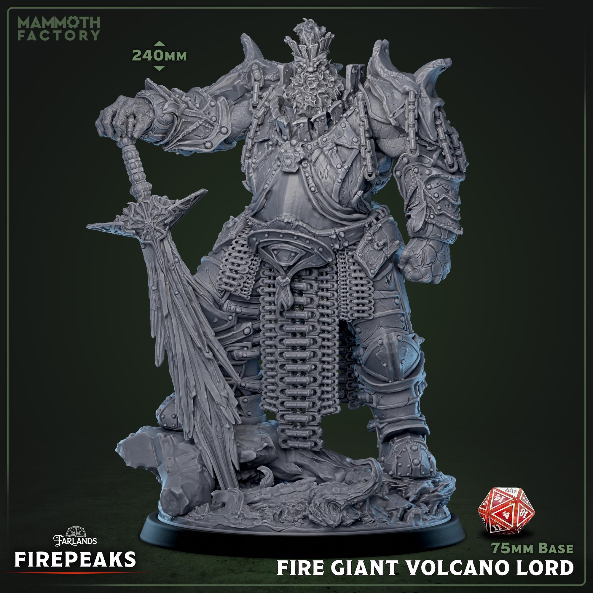 Fire Giant Volcano Lord - Sword & Hammer | Mammoth Factory | the