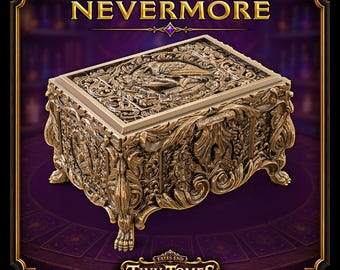 Nevermore Arcane Vault / Fates End / Fantasía / DnD / RPG / Juegos de mesa / Regalo para jugadores / Soporte para cartas/dados