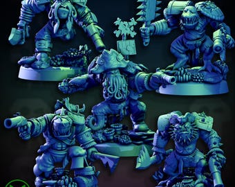 Pirate Beast Boys | Mekka Miniatures | Mech | Fantasy | Sci Fi | DnD | RPG | Tabletop | Miniature | 40K | Da Boyz