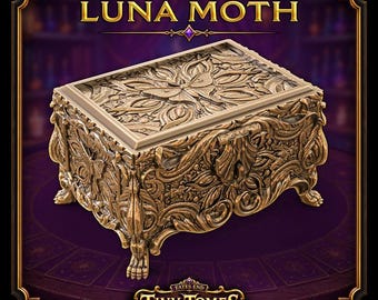 Bóveda Arcana Luna Moth / Fates End / Fantasía / DnD / RPG / Juegos de mesa / Regalo para jugadores / Soporte para cartas/dados