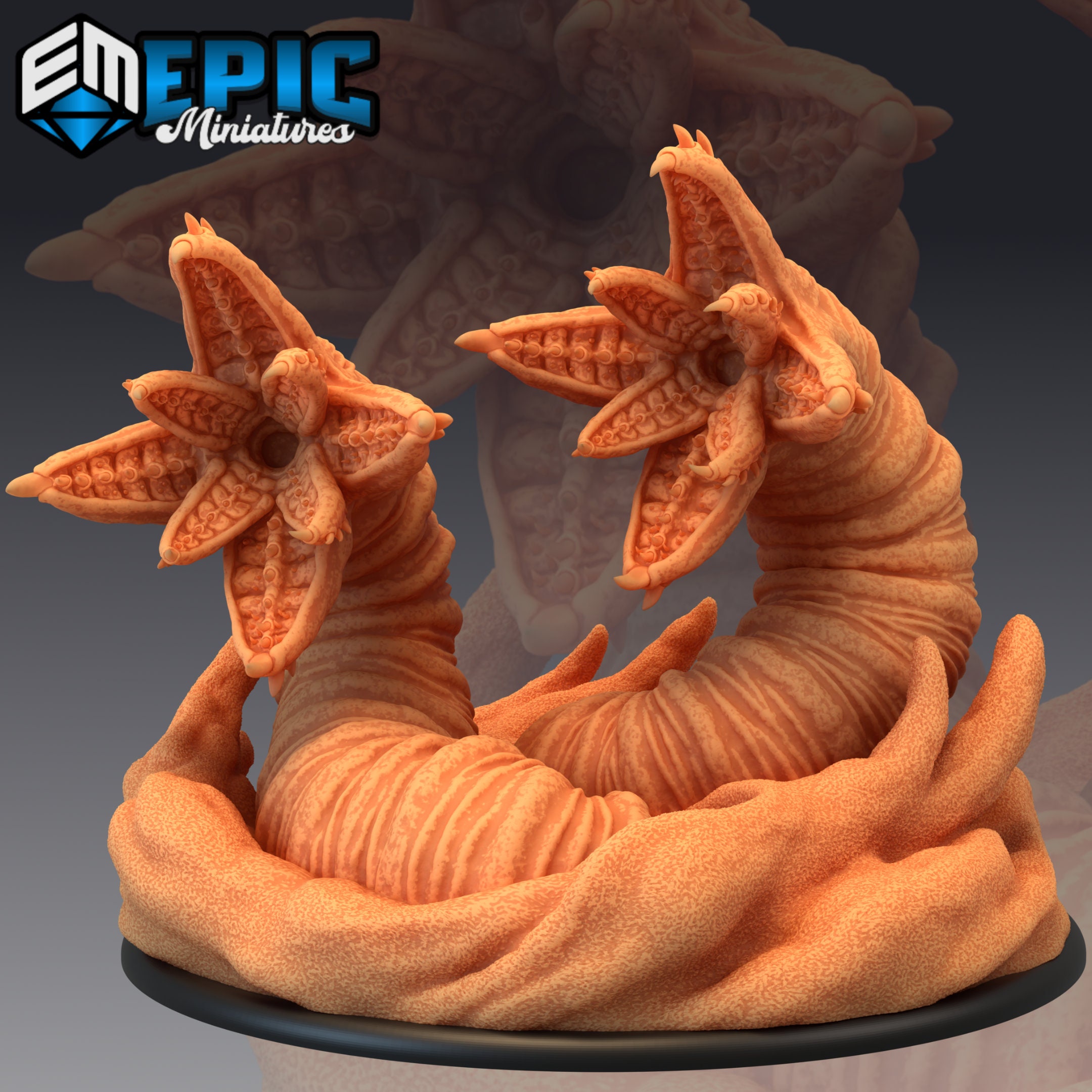 Claw Serpent Sandworm Miniature High Quality Resin