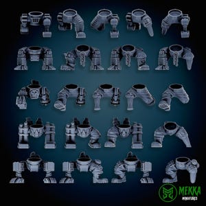 Cybork Legs | Mekka Miniatures | Modular Orks | Resin | Fantasy | Sci Fi | DnD | RPG | Tabletop | Miniature | 40K | Da Boyz