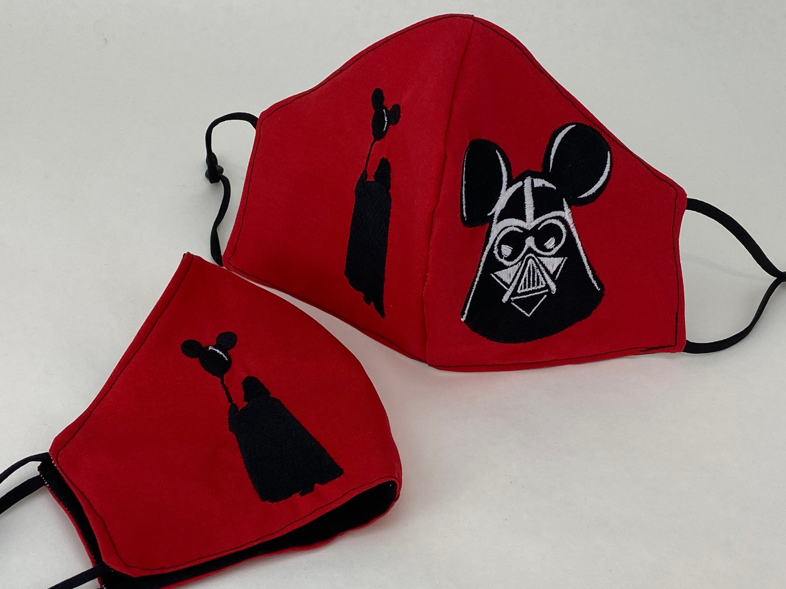 Darth Vader With Mickey Ears Embroidered Face Mask Adjustable | Etsy