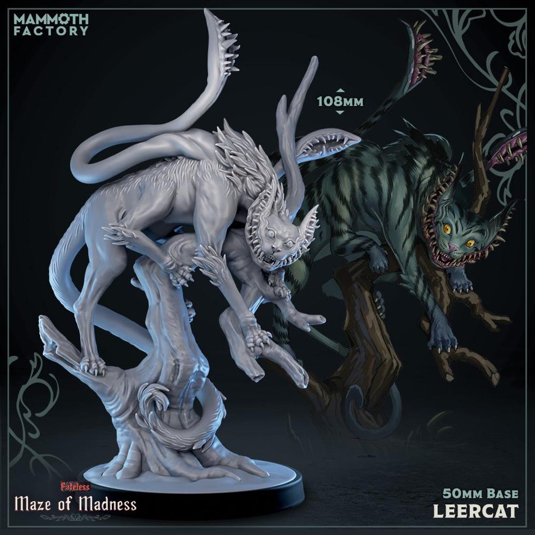 The Leercat | Mammoth Factory | Maze of Madness | RESIN | Fantasy | Dnd ...