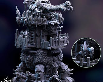 Fortaleza Andante de Guerra Gore / Miniaturas Sins / Destrucción Forajida / Fantasía / Terror / DnD / RPG / 40K / Miniatura